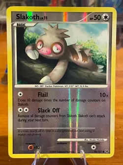 2009 Pokemon Platinum Base Set Slakoth 95/127 Reverse Holo MP - Image 1