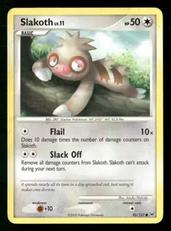 Slakoth 95/127 Common Platinum Pokemon Moderately Played - Image 1