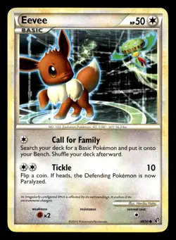Eevee 48/90 Common HGSS Undaunted Pokemon LP - Image 1