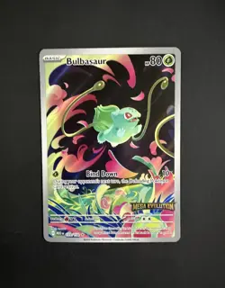 Bulbasaur 133/132 Mega Evolution Stamped Holo Illustration Rare Pokemon Card - Image 1
