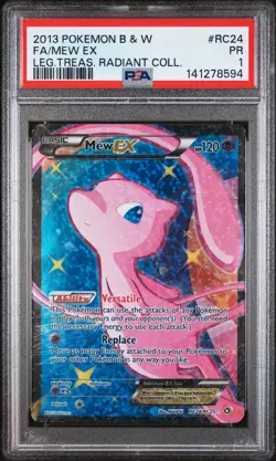 PSA 1 2013 POKEMON Mew EX BW LEGENDARY TREASURES RADIANT COLLECTION RC24 FA Card - Image 1