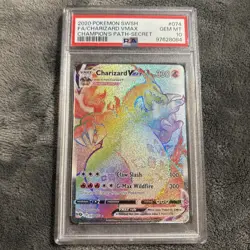 Charizard VMax 074/073 Pokemon PSA 10 GEM MT Champion's Path Rainbow Secret Rare - Image 1