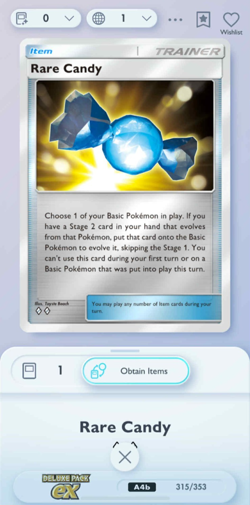 [English] Deluxe Rare Candy | 2 ♢♢ | Pokemon TCG Pocket Trade - Image 1