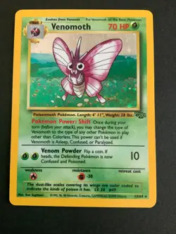 Pokemon Venomoth Holo Jungle 13/64 Rare Vintage 1999 - Image 1