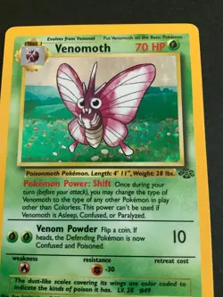 Pokemon Venomoth Holo Jungle 13/64 Rare Vintage 1999 - Image 3