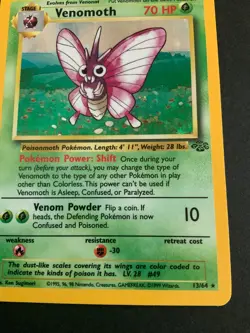 Pokemon Venomoth Holo Jungle 13/64 Rare Vintage 1999 - Image 4
