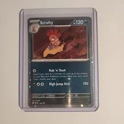Scrafty Promo #188 Journey Together Cosmos Holo Pokemon Card with Swirl - Image 1