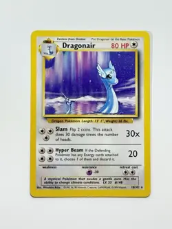 Dragonair 18/102 Non-Holo Pokemon Base Set English Lightly Played LP #1 - Image 3