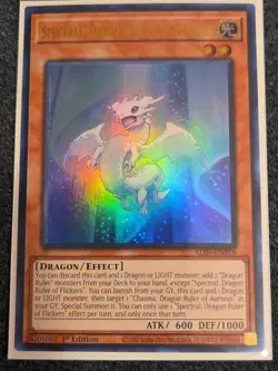 Spectral, Dragon Ruler Of Flickers Ultra Rare 1st Edition ALIN-EN018 Yugioh - Image 1