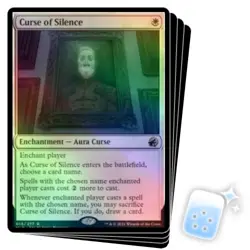 FOIL CURSE OF SILENCE X4 Innistrad: Midnight Hunt MID Magic MTG MINT CARD - Image 1