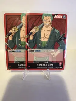 One Piece Card Game TCG Romance Dawn Roronoa Zoro Leader OP01-001 PRE ERRATA - Image 1