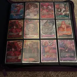 Bandai One Piece Card Game Mixed Lot Foil & Regular Cards w/ Binder Luffy Nami - Image 2