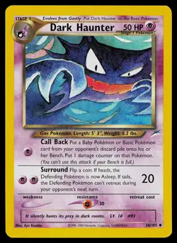 Pokemon Card - Dark Haunter Neo Destiny 36/105 Uncommon - Image 1