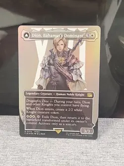 Dion, Bahamut's Dominant (Borderless) Final Fantasy FOIL NM/M Rare Showcase - Image 1