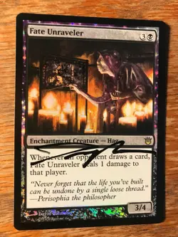 Magic the Gathering MTG foil Fate Unraveler Born of the Gods signed NM - Image 2
