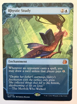 Rhystic Study - Wilds of Eldraine: Enchanting Tales (WOT)- NM MTG - Image 1