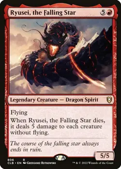 1x Ryusei, the Falling Star NM Eng MTG - Commander Legends Baldur's Gate - Image 1