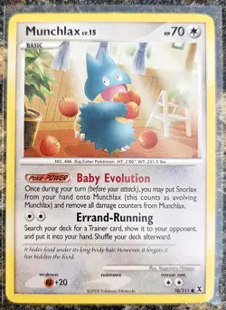 Pokemon 2009 Rising Rivals Munchlax 70 LP - Image 1
