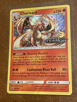 2019 Pokemon Sun Moon Team Up Charizard Promo #SM158 Near Mint - Image 1