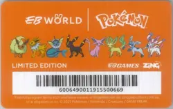 Rare EEVEE Pokemon Day EB World Membership Card - Level 1 - EB Games Exclusive - Image 2