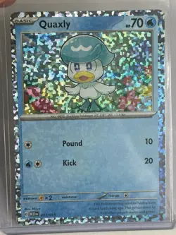 Quaxly 003/015 Holo McDonald's 2023 Pokemon Card - Image 1