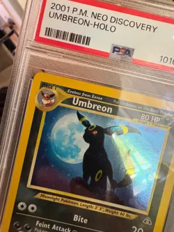 PSA 8 Umbreon Neo Discovery Holo Rare *SWIRL* Pokemon 2001 13/75 Unlimited - Image 3