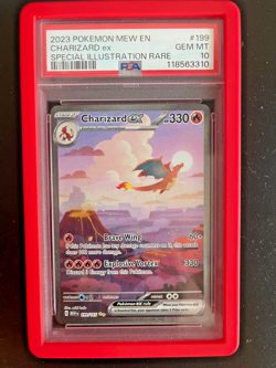 2023 POKEMON MEW EN-151 SPECIAL ILLUSTRATION RARE #199 CHARIZARD EX PSA 10 - Image 1