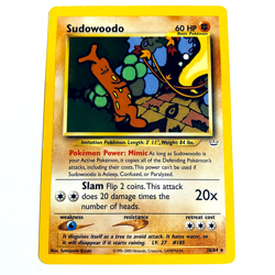 Pokemon TCG Card: Sudowoodo 26/64 Neo Revelation Rare Vintage WOTC MP - Image 1