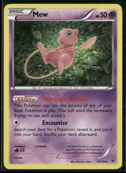Pokemon - Mew 29/124 Holo Rare Fates Collide LP - Image 1