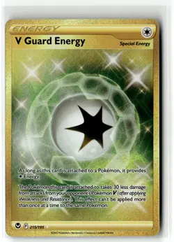 V Guard Energy ⭐ 215/195 Holo Rare Secret Silver Tempest 2022 Pokemon NM - Image 1