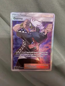 Pokemon TCG Guzma Hidden Fates Full Art Trainer Card. - Image 1