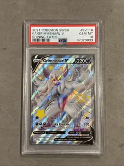 Pokemon TCG Grimmsnarl v Shining Fates SV116/SV122 PSA 10 - Image 1