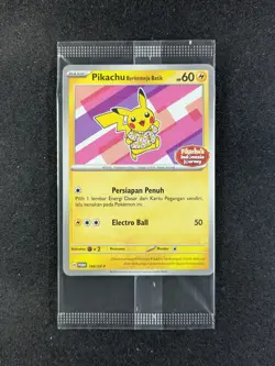 2024 Pokemon PIKACHU IN A BATIK SHIRT #190/SV-P Scarlet & Violet Promos IND - Image 1