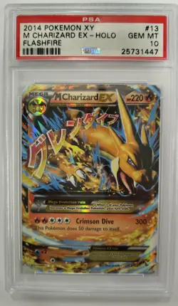 2014 POKEMON XY FLASHFIRE #13 M CHARIZARD EX PSA 10 - Image 1