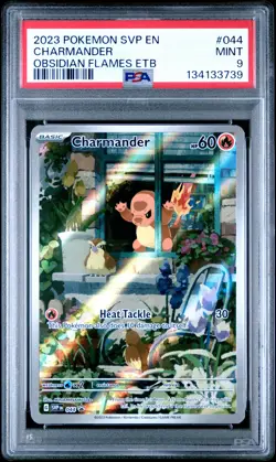 2023 POKEMON SVP EN-SV BLACK STAR PROMO #044 CHARMANDER PSA 9 - Image 1