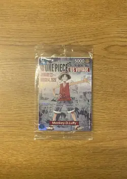 One Piece Monkey D. Luffy US Voyage College Basketball Promo Card - SEALED - Image 1