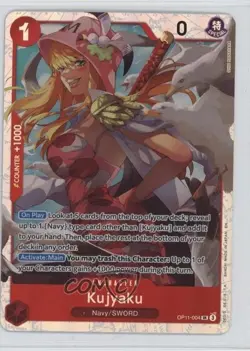 2025 One Piece Card Game: A Fist of Divine Speed OP11 SR Kujaku #OP11-004 - Image 1