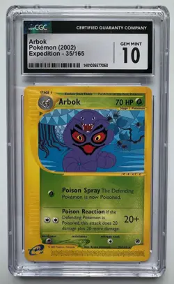 Pokemon CGC 10 Arbok Expedition Set Gem Mint 35/165 PSA BCG eReader - Image 1