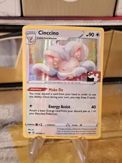 Cinccino Holo Pokemon Prize Pack Series 1 Promo Pokemon Card NM/LP Play Stamp - Image 1