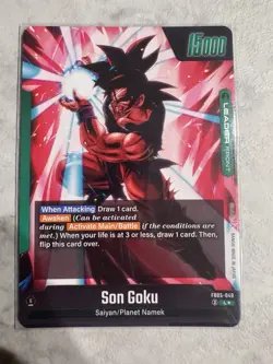 Son Goku FB05-049 Leader Alternate Art New Adventure Dragon Ball Super TCG Card - Image 2