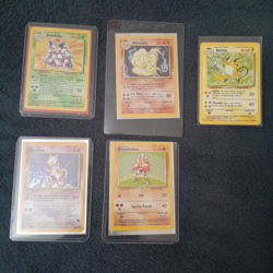 Lot of 5 Base Set Unlimited Holo Pokemon Cards NM EX Rare Vintage - Image 1