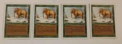 1993 3rd Edition Magic The Gathering GREEN (8) Card Lot War Mammoth Wall Of Wood - Image 3