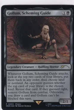 Gollum, Scheming Guide - NM (Slight Curl) - PRM Promo - MTG - Image 1