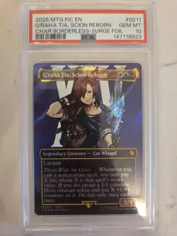 2025 MTG Final Fantasy EN Character Borderless Surge Foil 0211 G'Raha Tia PSA 10 - Image 1