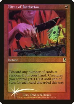 Odyssey MTG FOIL Rites of Initiation Magic - Image 1