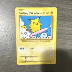 Pokemon surfing Pikachu Evolutions Secret Rare 110/108 Regular TCG Card English - Image 1