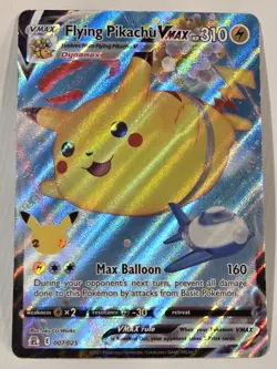 Pokemon TCG Flying Pikachu VMAX Celebrations 007/025 Holo Ultra Rare Full Art - Image 1