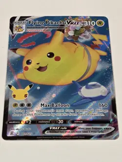 Pokemon TCG Flying Pikachu VMAX Celebrations 007/025 Holo Ultra Rare Full Art - Image 2