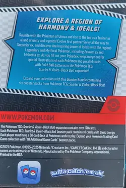 Pokemon TCG Black Bolt Booster Bundle 6 Packs New Factory Sealed - Image 3
