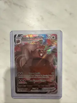 Pokemon TCG Greedent VMAX Fusion Strike 218/264 Holo Ultra Rare - Image 1